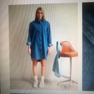 Dark Wash Denim Dress  NWTGS.  Size Small